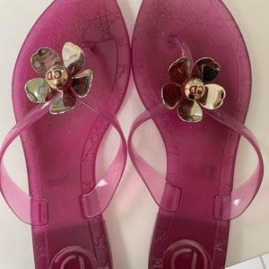 Christian Dior Thong Slides with original box and dust bag - worn once